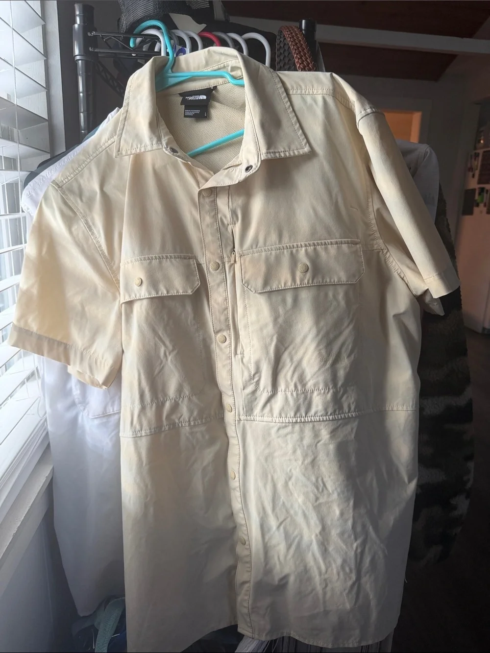 The North Face Short-Sleeve Utility Shirt Jacket in Cream